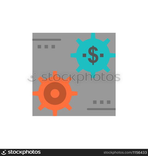 Revenue, Capital, Earnings, Make, Making, Money, Profit Flat Color Icon. Vector icon banner Template