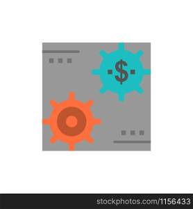 Revenue, Capital, Earnings, Make, Making, Money, Profit Flat Color Icon. Vector icon banner Template