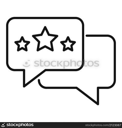 Review chat icon outline vector. Online evaluation. App service. Review chat icon outline vector. Online evaluation