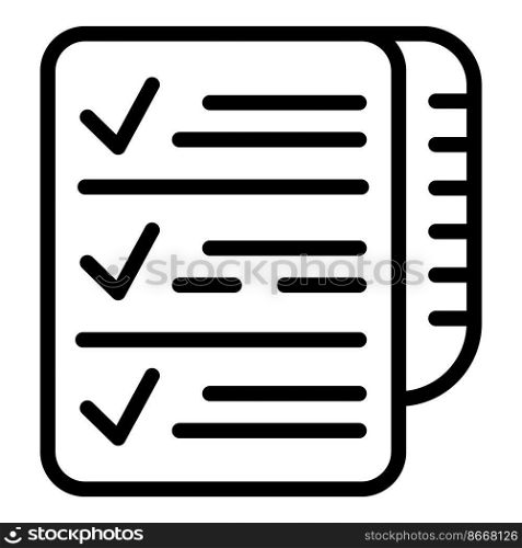 Review list icon outline vector. Social customer. Online help. Review list icon outline vector. Social customer