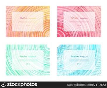 Revolve background swirl colorful smooth modern style and space for your text. vector illustration