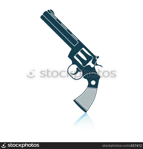 Revolver gun icon. Shadow reflection design. Vector illustration.