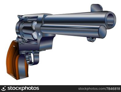 revolver isolated on white background. 10 EPS