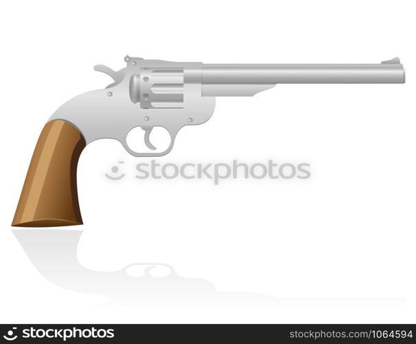revolver the wild west vector illustration isolated on white background