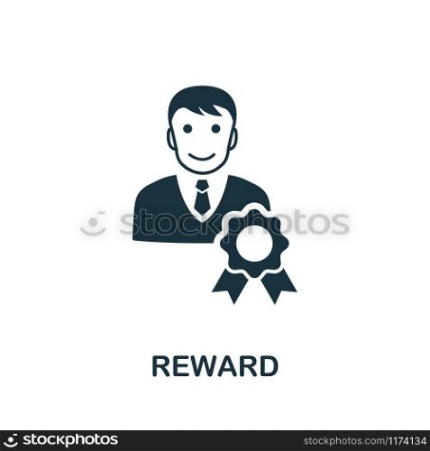 Reward vector icon illustration. Creative sign from gamification icons collection. Filled flat Reward icon for computer and mobile. Symbol, logo vector graphics.. Reward vector icon symbol. Creative sign from gamification icons collection. Filled flat Reward icon for computer and mobile