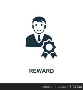 Reward vector icon illustration. Creative sign from gamification icons collection. Filled flat Reward icon for computer and mobile. Symbol, logo vector graphics.. Reward vector icon symbol. Creative sign from gamification icons collection. Filled flat Reward icon for computer and mobile