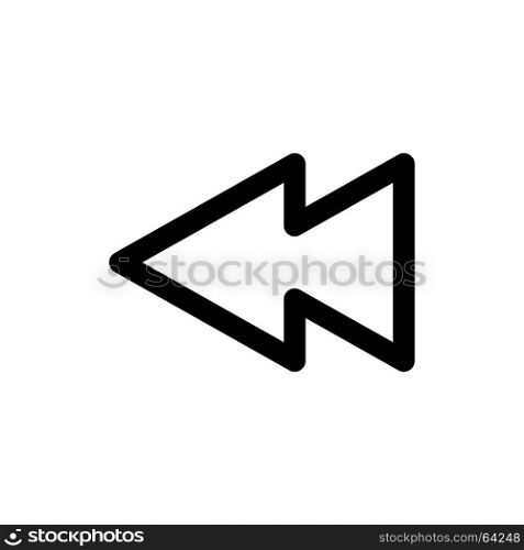 rewind, Icon on isolated background