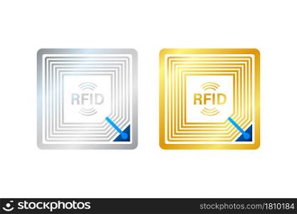 RFID Radio Frequency IDentification. Technology concept. Digital technology. Vector stock illustration. RFID Radio Frequency IDentification. Technology concept. Digital technology. Vector stock illustration.