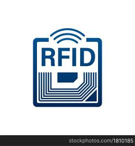 RFID Radio Frequency IDentification. Technology concept. Digital technology. Vector stock illustration. RFID Radio Frequency IDentification. Technology concept. Digital technology. Vector stock illustration.