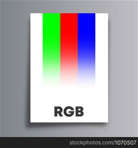 RGB color model poster for flyer, brochure cover, typography, and other printing products. Vector illustration.. RGB color model poster for flyer, brochure cover, typography, and other printing products. Vector illustration