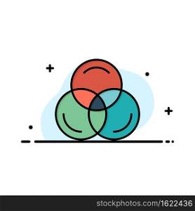Rgb, Color, Web Business Logo Template. Flat Color