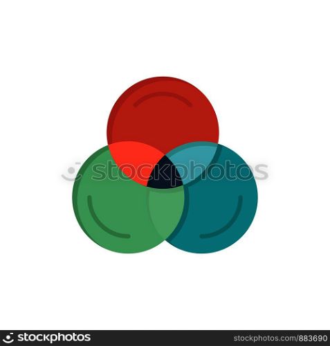 Rgb, Color, Web Flat Color Icon. Vector icon banner Template