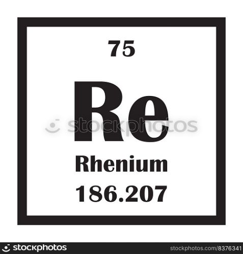 Rhenium chemical element icon vector illustration design
