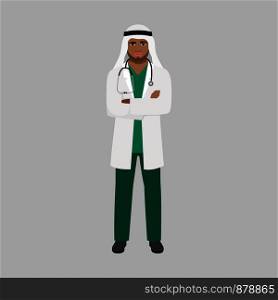 Rheumatologist medical specialist isolated vector illustration on grey background. Rheumatologist medical specialist