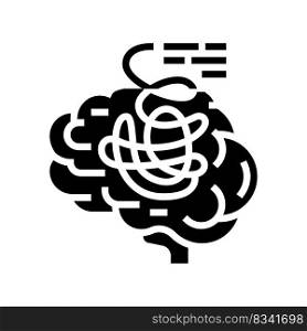 rhink brain human glyph icon vector. rhink brain human sign. isolated symbol illustration. rhink brain human glyph icon vector illustration