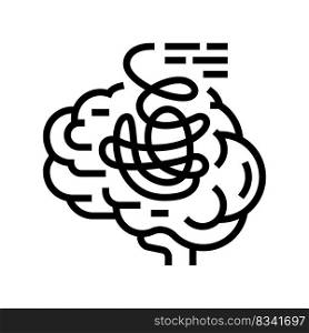 rhink brain human line icon vector. rhink brain human sign. isolated contour symbol black illustration. rhink brain human line icon vector illustration