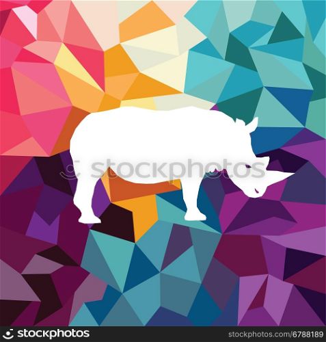 rhino colorful mosaic pattern. rhino colorful mosaic pattern designed using mosaic pattern graphic vector