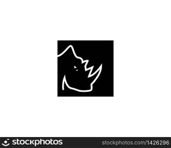 Rhino head icon vector illustration