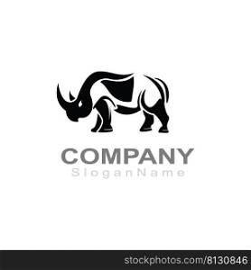Rhino Logo image design Vector Template. Modern animal. Vector Illustration