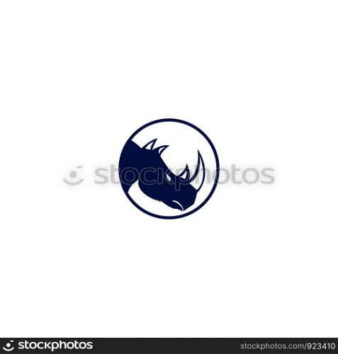 Rhino logo vector design. Rhinos logo for sport club or team. Animal mascot logotype , Vector illustration.