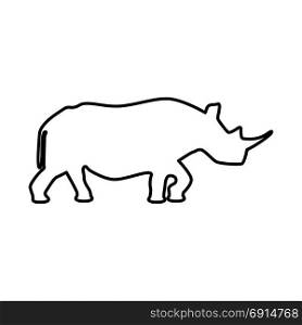 Rhinoceros black icon .