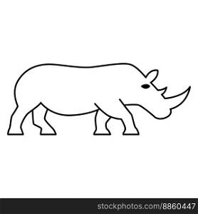 Rhinoceros Icon Vector Design Template.