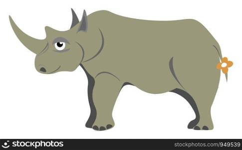 Rhinoceros illustration vector on white background