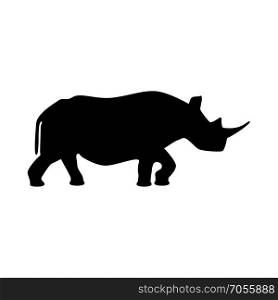 Rhinoceros it is black icon .