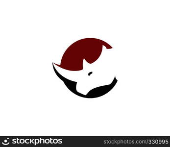 Rhinoceros logo template vector icon illustration design