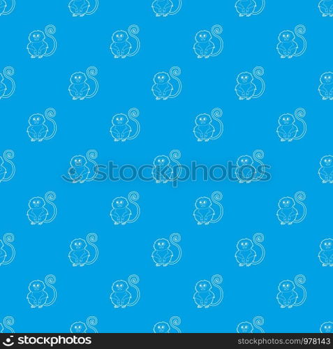 Rhinopithecus pattern vector seamless blue repeat for any use. Rhinopithecus pattern vector seamless blue