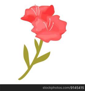 Rhododendron color icon cartoon vector. Flower plant. Summer spring. Rhododendron color icon cartoon vector. Flower plant