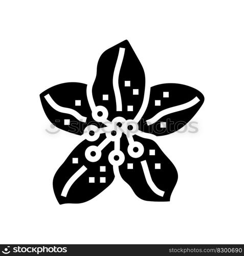 rhododendron flower spring glyph icon vector. rhododendron flower spring sign. isolated symbol illustration. rhododendron flower spring glyph icon vector illustration