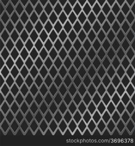 Rhomb metal grill background vector image.