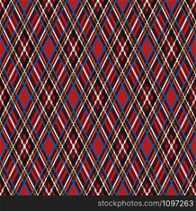 Rhombic seamless illustration pattern as a tartan plaid mainly in various motley colors