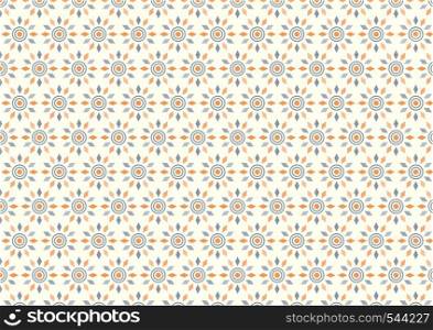 Rhomboid and circle pattern on light yellow background. Modern and sweet seamless pattern style for design