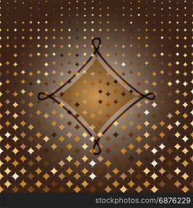Rhombus custom gold halftone abstract background, stock vector