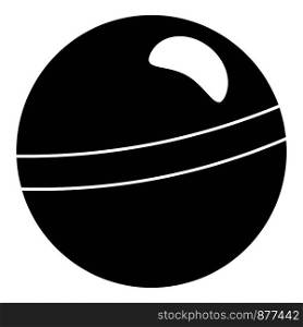 Rhythmic gymnastics ball icon. Simple illustration of rhythmic gymnastics ball vector icon for web design isolated on white background. Rhythmic gymnastics ball icon, simple style