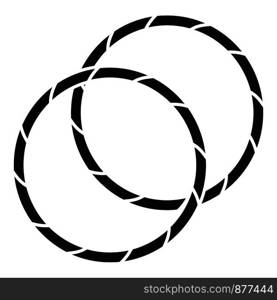 Rhythmic gymnastics hoop icon. Simple illustration of rhythmic gymnastics hoop vector icon for web design isolated on white background. Rhythmic gymnastics hoop icon, simple style