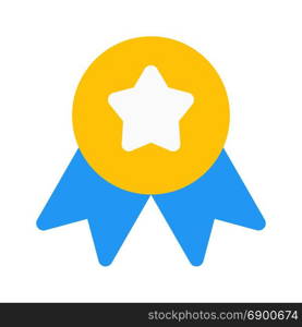 ribbon badge, icon on isolated background