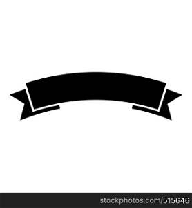 Ribbon banner Advertising banner icon black color vector illustration flat style simple image