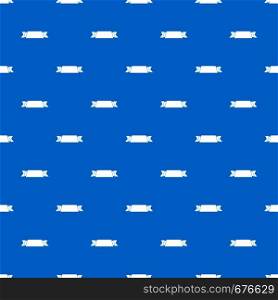 Ribbon banner pattern repeat seamless in blue color for any design. Vector geometric illustration. Ribbon banner pattern seamless blue