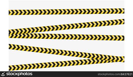 Ribbon banner with yellow striped tape fencing. Vector illustration. stock image. EPS 10.. Ribbon banner with yellow striped tape fencing. Vector illustration. stock image. 