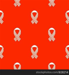 Ribbon LGBT pattern repeat seamless in orange color for any design. Vector geometric illustration. Ribbon LGBT pattern seamless