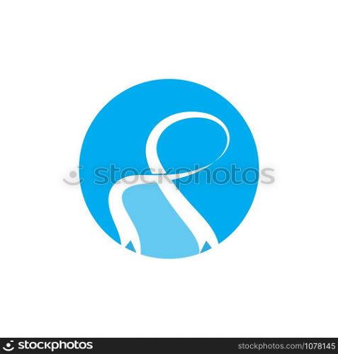 ribbon logo vector template design