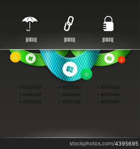 Ribbon modern vector infographics template