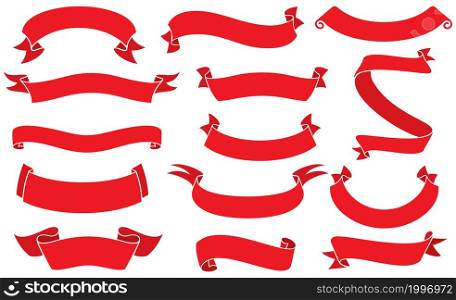 Ribbon or banners vector set