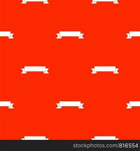 Ribbon pattern repeat seamless in orange color for any design. Vector geometric illustration. Ribbon pattern seamless