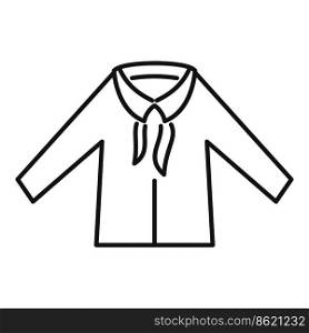 Ribbon shirt icon outline vector. Student suit. Child college. Ribbon shirt icon outline vector. Student suit