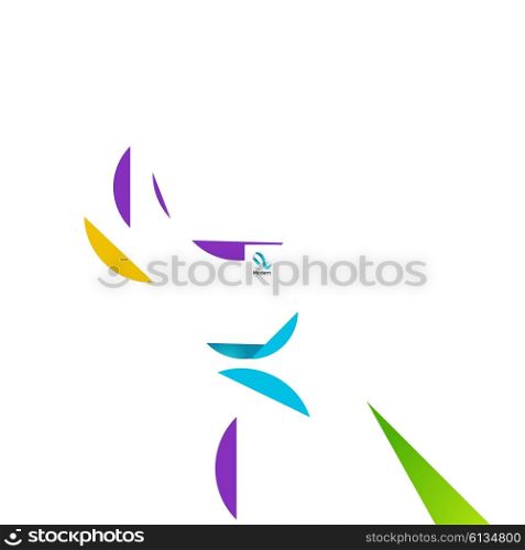 Ribbon swirl business logo. Ribbon swirl business vector logo