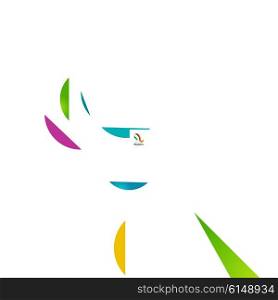 Ribbon swirl business logo. Ribbon swirl business vector logo